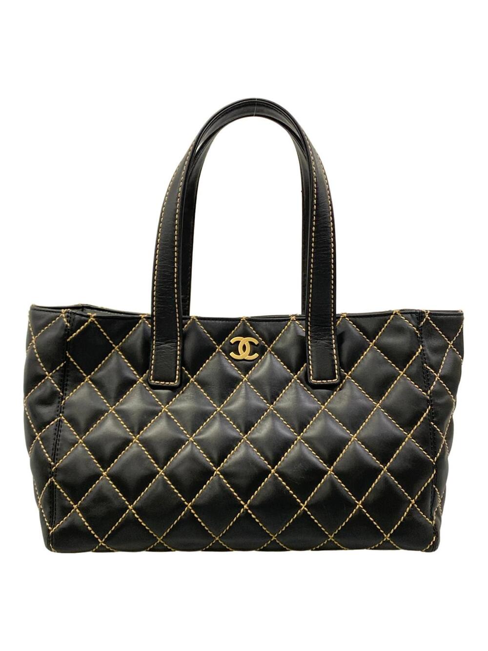 Chanel Wild Stitch Black Leather Tote #284272C21B